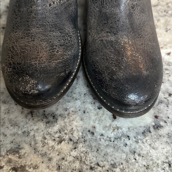 Diba True Dark Brown distressed Leather Ankle Boots - Picture 4 of 8